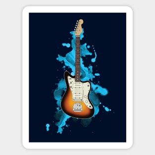 Offset Style Electric Guitar Sunburst Color Sticker